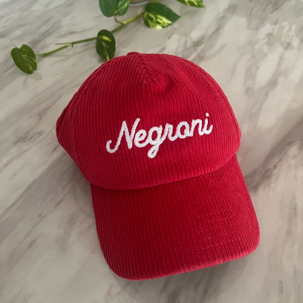 “Negroni” corduroy baseball cap